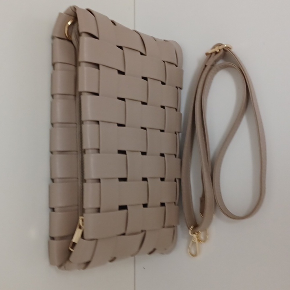 Anthropologie Woven Bag in Taupe - Lindy Crossbody